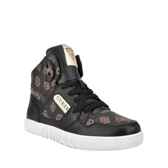 GUESS Justis Embossed Logo High-Top Sneakers SZ 9 - Picture 1 of 10